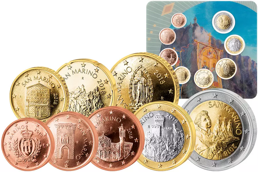 Euro-Kursmünzensatz San Marino 2018