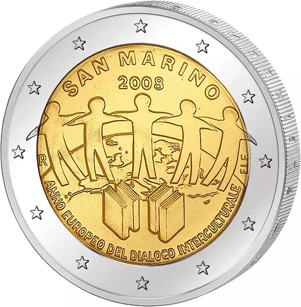2 Euro San Marino Europäisches Jahr des interkulturellen Dialogs 2008