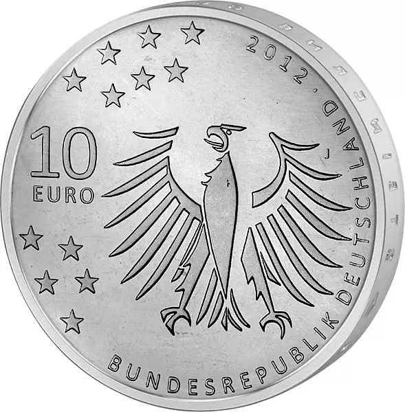 10 Euro BRD 150. Geburtstag Gerhart Hauptmann 2012 Stempelglanz