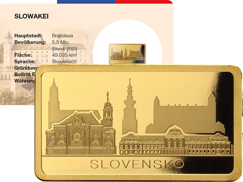 Goldbarren 30 Jahre Europäische Union - Slowakei