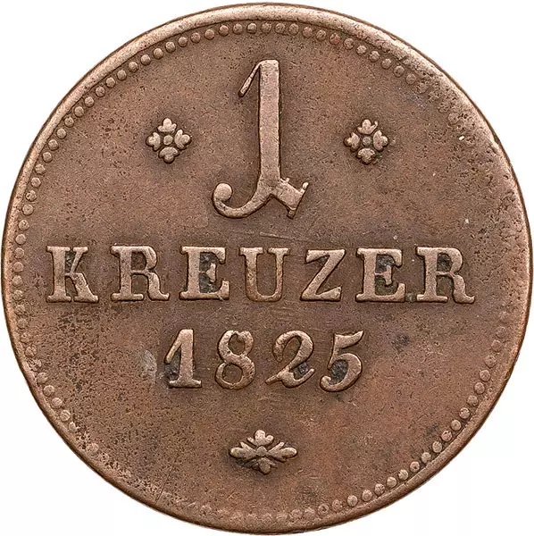1 Kreuzer Hessen-Kassel Kurfürst Wilhelm II. 1825-1835