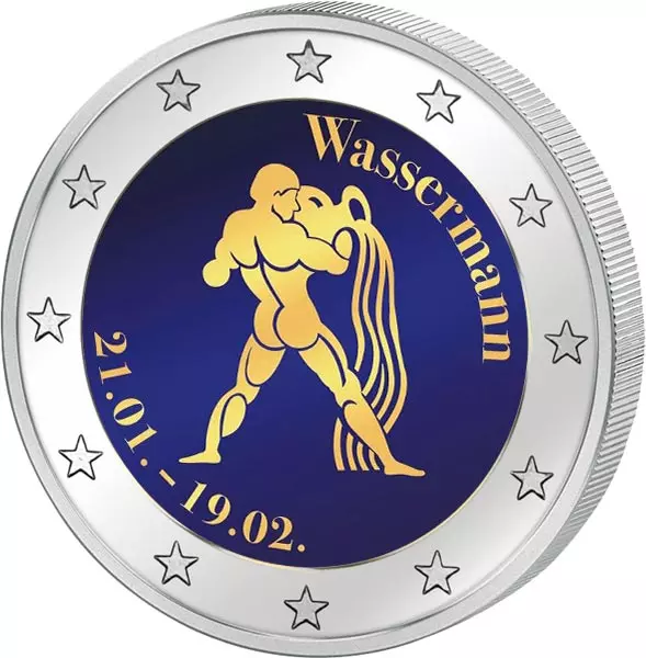 2-Euro-Künstlerausgabe Sternzeichen Wassermann