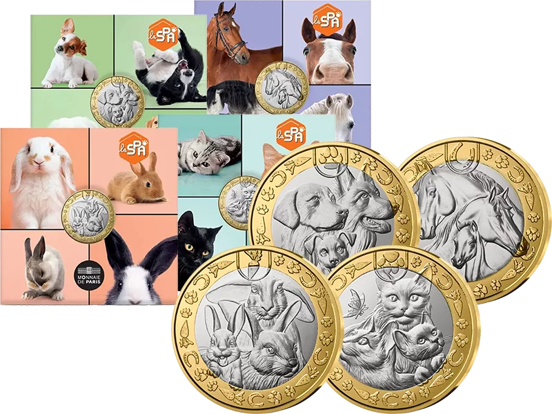 4 x 5 Euro Frankreich Lieblingshaustiere 2025