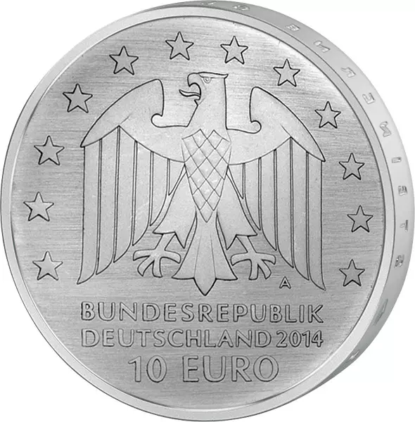 10 Euro BRD 250. Geburtstag Johann Gottfried Schadow 2014 Stempelglanz