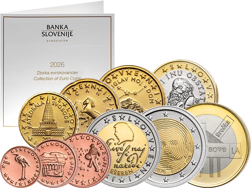 Euro-Kursmünzensatz Slowenien inklusive 2-Euro und 3-Euro-Gedenkmünze 2026