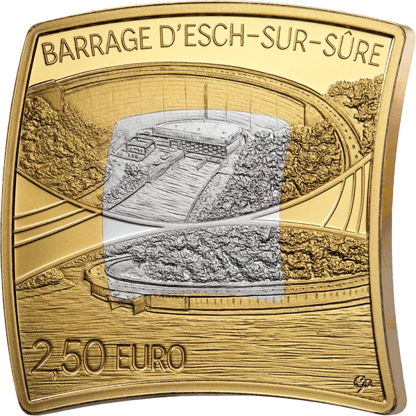 2,5 Euro Luxemburg Staudamm Esch/Sauer 2024