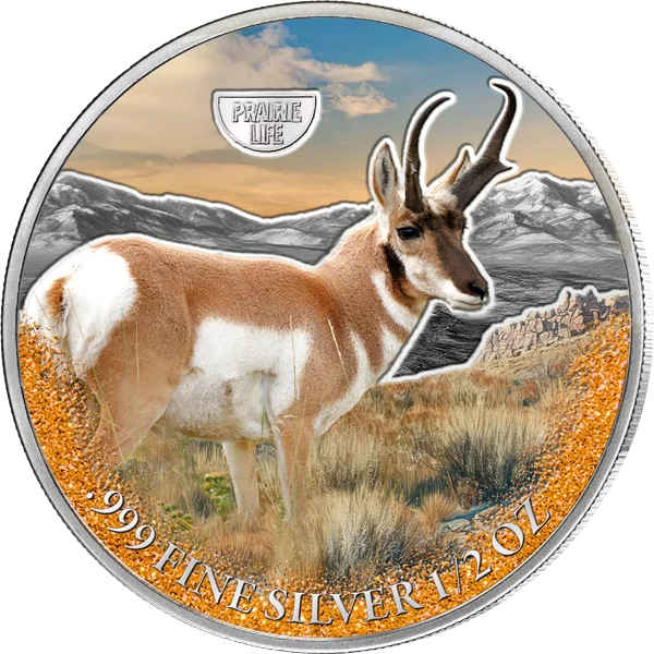 500 Francs Kamerun Mysterious Rhodium Prairie Life - Gabelbock 2025