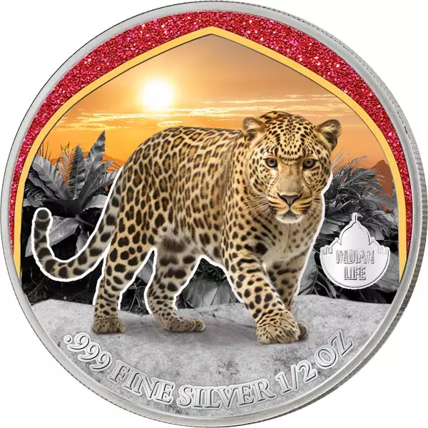 500 Francs Kamerun Mysterious Rhodium Indian Life - Indischer Leopard 2024