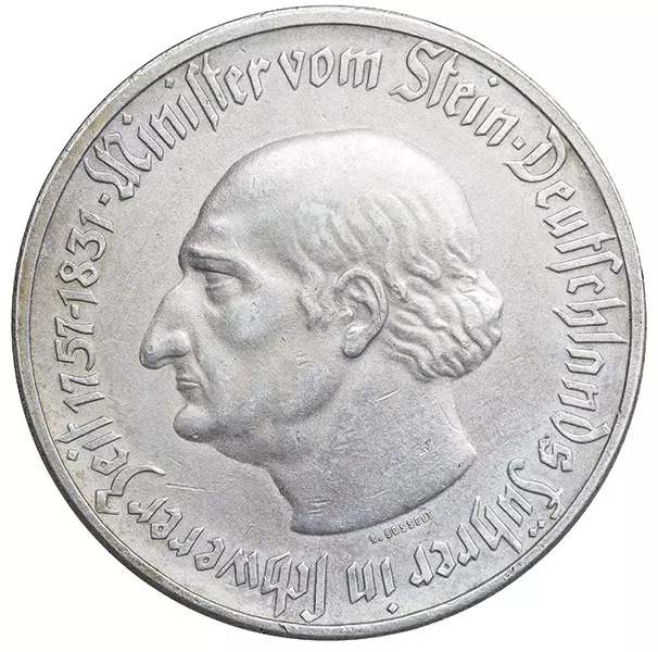 Zwittermedaille vom Stein Provinz Westfalen Zwittermedaille vom Stein Provinz Westfalen