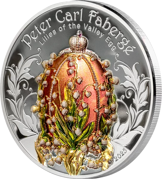 1.000 Togrog Mongolei Fabergé Eggs - Lillies of the Valley Egg 2025