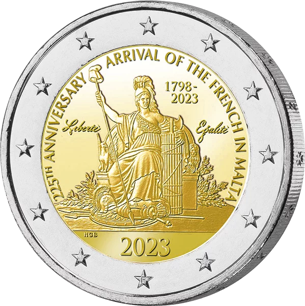 2 Euro Numisbrief Malta 225 Jahre Ankunft der Franzosen 2023