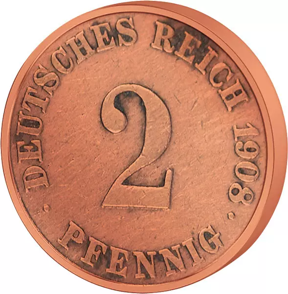 2 Pfennig Deutsches Kaiserreich - Kleiner Adler 1873-1877 s-ss