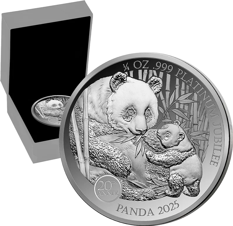 25 Dollars Liberia Platin Jubilee Panda 2025