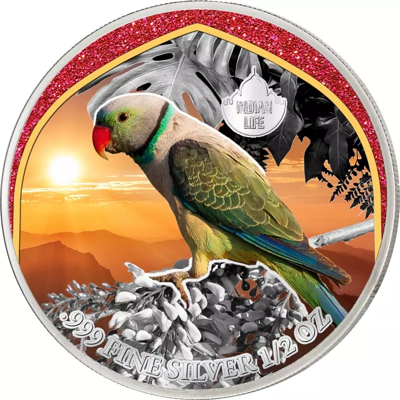500 Francs Kamerun Mysterious Rhodium Indian Life - Taubensittich 2024