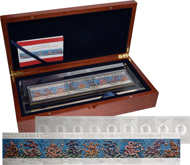 9 x 5 Dollars Niue Year of the Dragon - 9 Dragons Masterpiece 2012