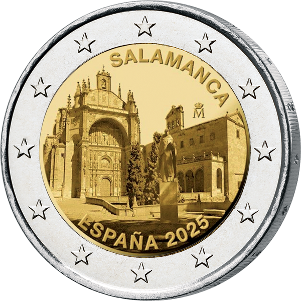 Euro-Kursmünzensatz Spanien 2025 inkl. 2 Euro Spanien UNESCO-Weltkulturerbe - Altstadt von Salamanca 2025