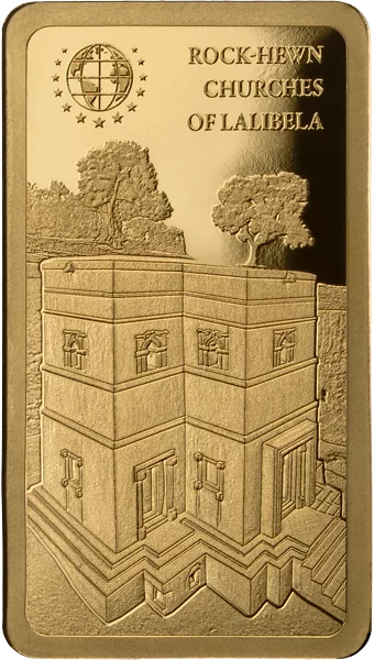 Goldbarren Unified Nations Welterbestätten II - Felsenkirchen von Lalibela