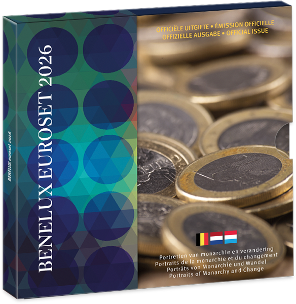 3 x Euro-Kursmünzensätze BeNeLux 2026 inkl. Silber-Gedenkprägung