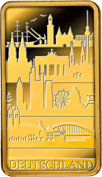 5 Gramm Goldbarren Skyline Deutschland