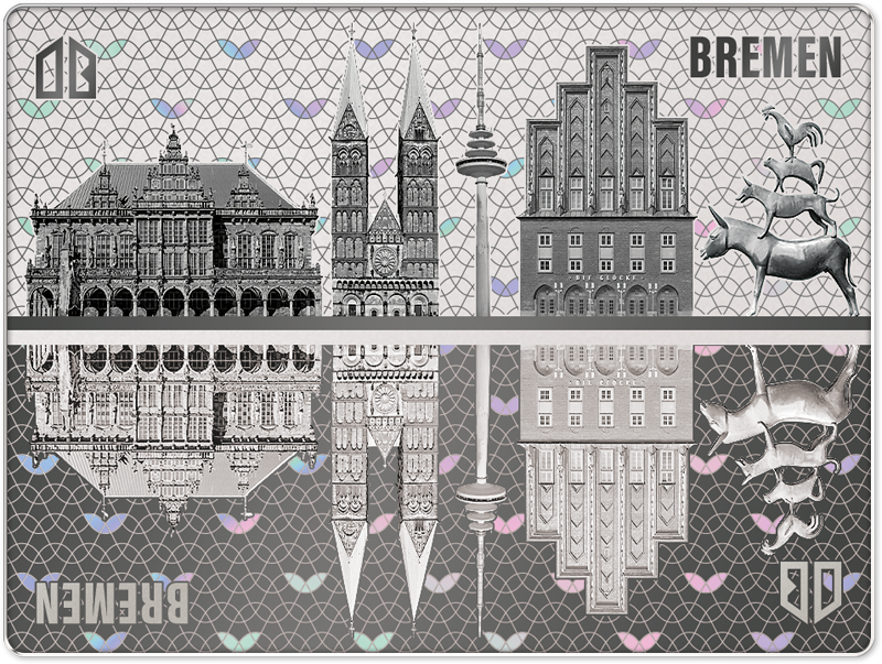 Platinbarren Deutsche Bundesländer - Bremen 2025 Platinbarren Deutsche Bundesländer - Bremen 2025