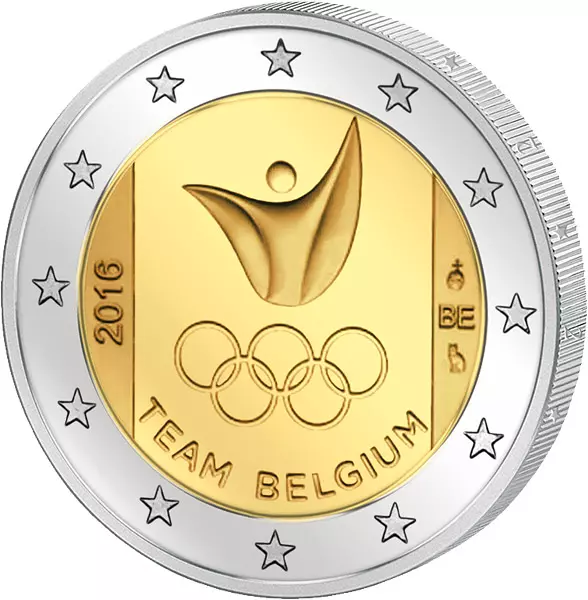 2 Euro Belgien Olympische Spiele in Rio de Janeiro 2016