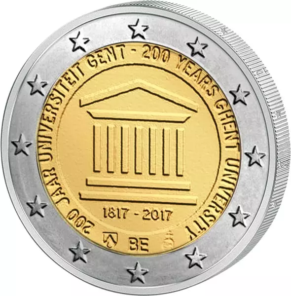 2 Euro Belgien 200 Jahre Universität Gent 2017