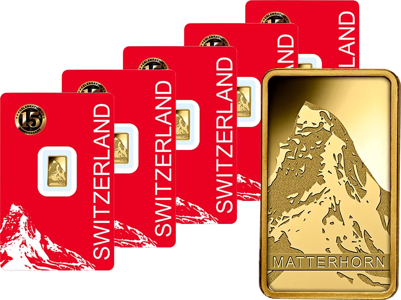 5 x 1 Gramm Goldbarren Matterhorn 2026