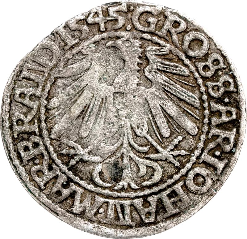 1 Groschen Brandenburg-Küstrin Markraf Johann v. Küstrin 1544 - 1546