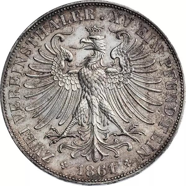 Vereinsdoppeltaler Frankfurt, Freie Stadt 1860-1866