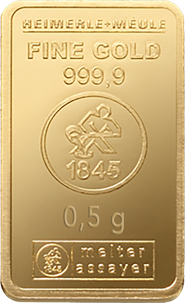 0,5 Gramm Gold Heimerle & Meule Secain Card
