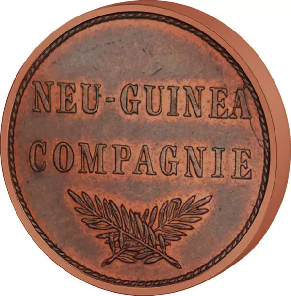 1 Pfennig Deutsch-Neuguinea Palmzweige 1894 sehr schön