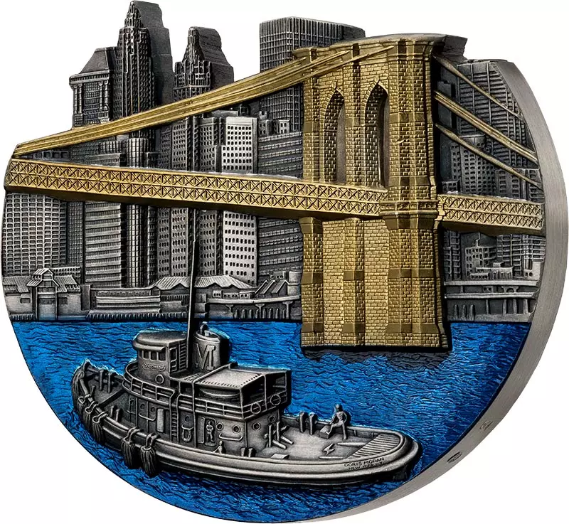 5.000 Francs Kongo World`s Most Famous Bridges - Brooklyn Bridge 2022