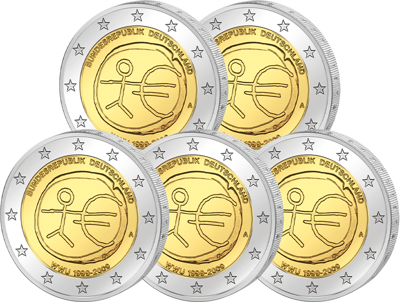 2 Euro 10 Jahre WWU Gemeinschaftsausgabe aller Länder 2009