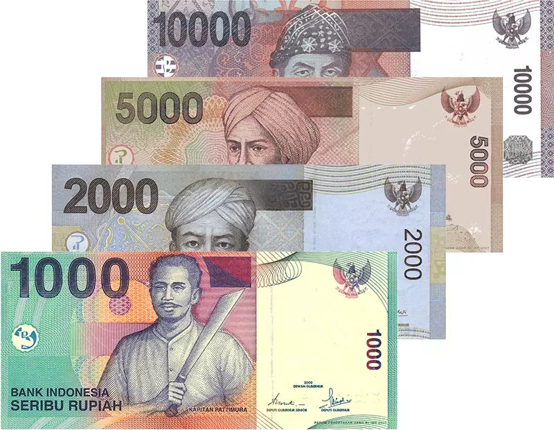 1.000 - 10.000 Rupiah Indonesien Banknoten 2000-2009