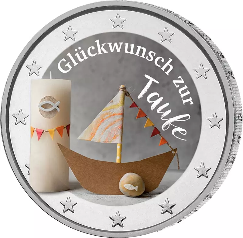 2-Euro-Künstlerausgabe Taufe in der Coincard 2-Euro-Künstlerausgabe Taufe in der Coincard
