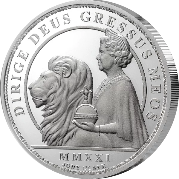 5 Pounds Alderney Una und Löwe 2021