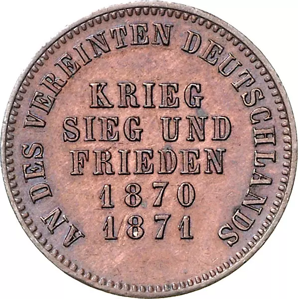 1 Kreuzer Baden Siegesfeier in Karlsruhe 1871