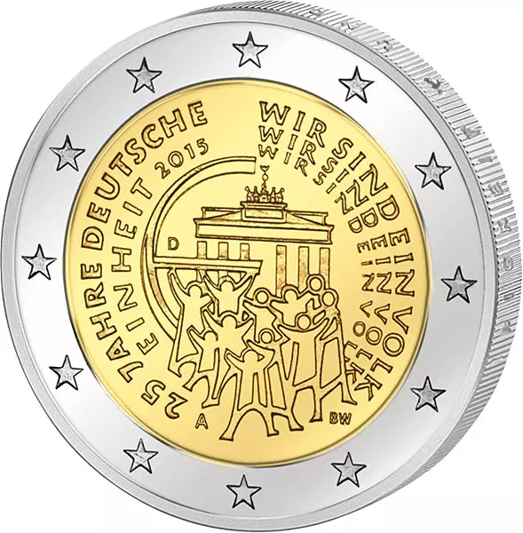 2 Euro BRD 25 Jahre Deutsche Einheit 2015 Prägefrisch