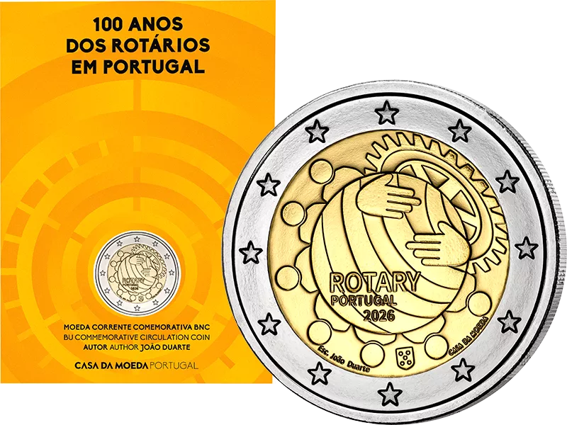 2 Euro Portugal 100 Jahre Rotary Club in Portugal 2026