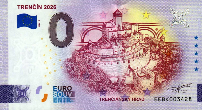 0-Euro-Banknote Slowakei Trencin 2026