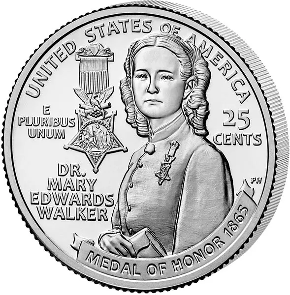 25 Cents USA American Women Quarters - Mary Edwards Walker 2024
