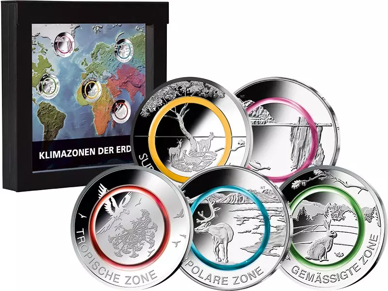 5 x 5 Euro Set BRD Klimazonen 2017-2021