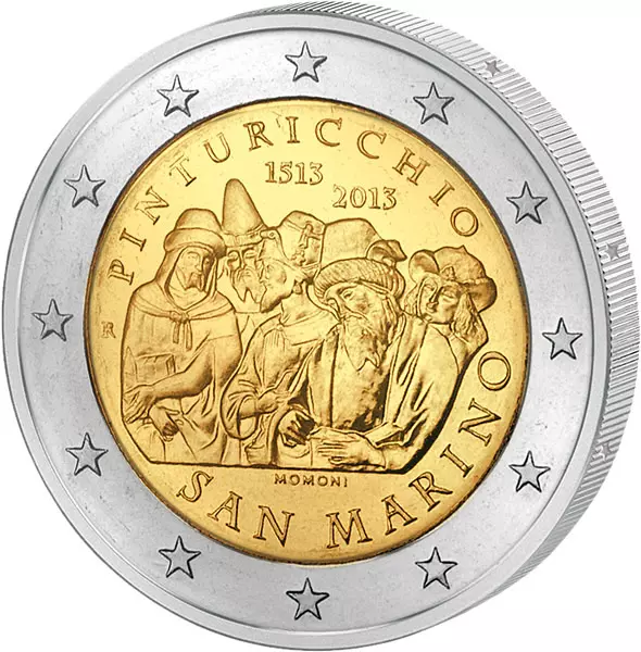 2 Euro San Marino 500. Todestag Pinturicchio 2013