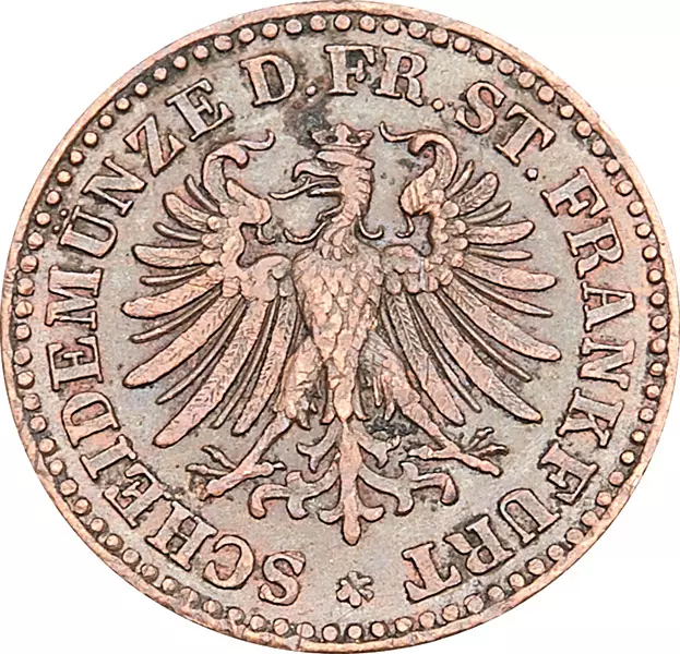 1 Heller Freie Reichsstadt Frankfurt 1859-1865