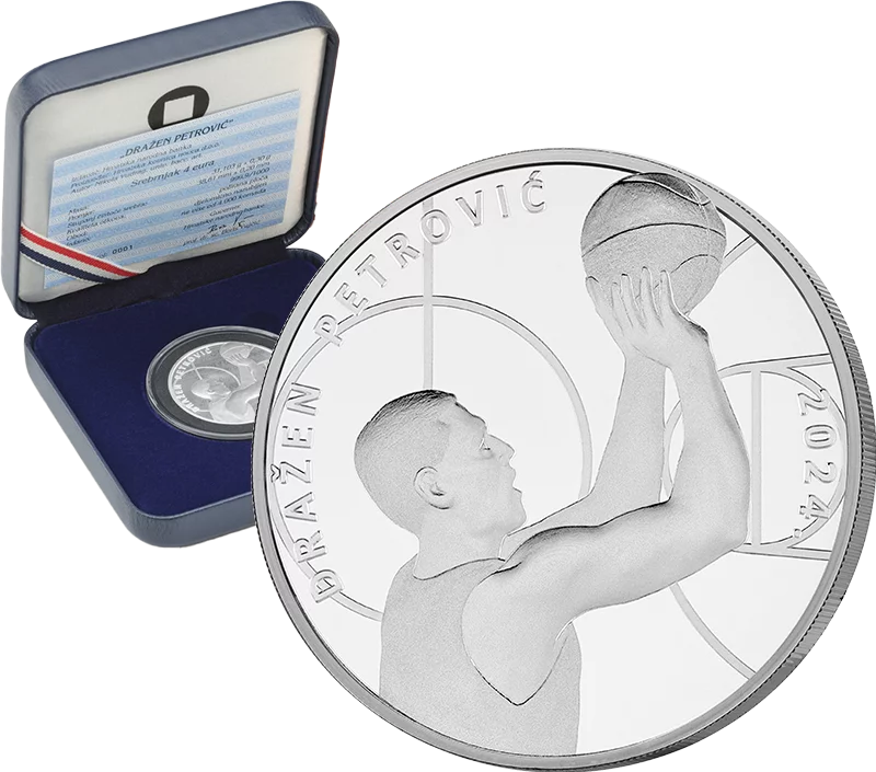 4 Euro Kroatien 60. Geburtstag Drazen Petrovic - Basketball Mozart 2024