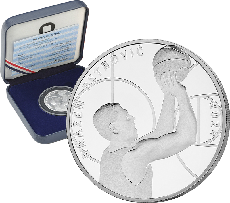 4 Euro Kroatien 60. Geburtstag Drazen Petrovic - Basketball Mozart 2024