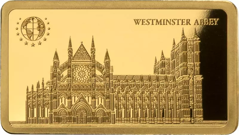 Goldbarren Unified Nations Welterbestätten - England Westminster Abbey