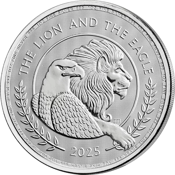 1 Unze Silber Großbritannien The British Lion and American Eagle 2025