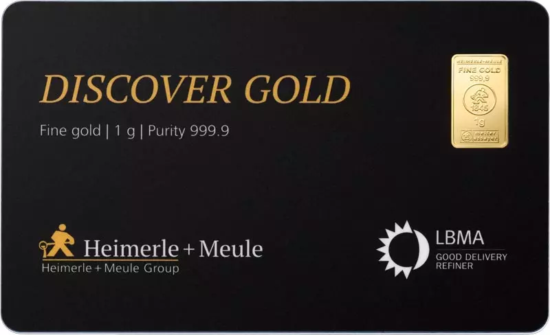 1 Gramm Gold Heimerle & Meule Finecard - Discover Gold