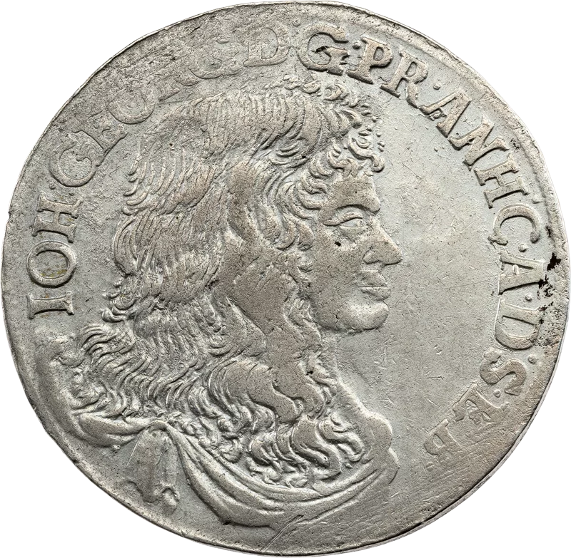 2/3 Taler Anhalt-Dessau Fürst Johann Georg II. 1674 - 1676